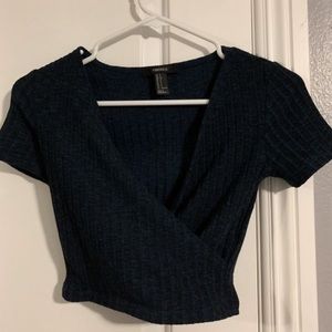 Blue crop top
